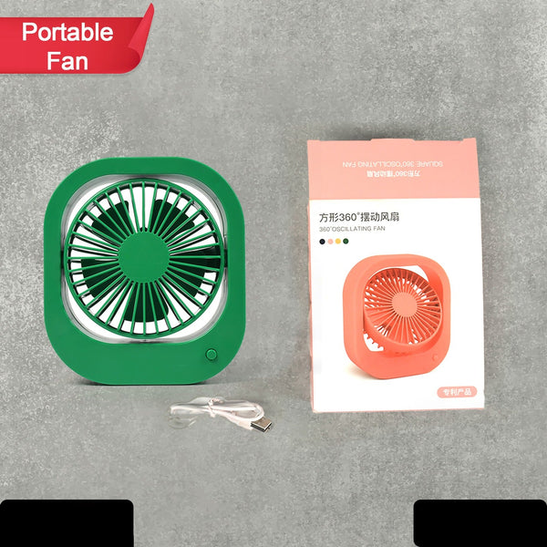 Portable Usb Fan - Rechargeable Fan With 2 Speeds 180 Rotating Rechargeable Fan Quiet Personal Fan For Travel In The Car Outdoors (Battery Not Include)