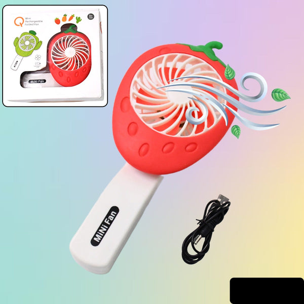 Rechargeable Handheld Mini Fan (Battery Not Included  Mix Color)