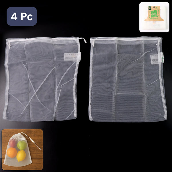 Reusable Mesh Produce Bags (4 Pcs)