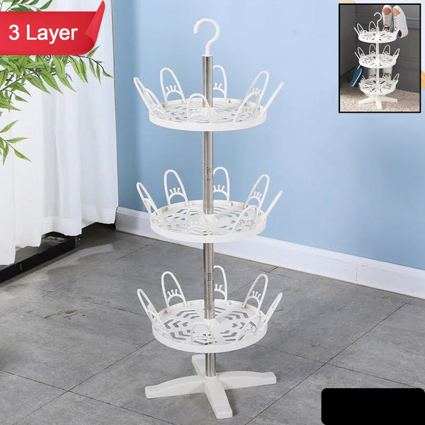 Rotating Shoe Rack 3 Layer 3 Tier Rotating Shoe Rack (1 Pc)