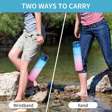 Motivational Water Bottle With Straw Time Marker Bpa-free Tritan Portable Gym Water Bottle Leakproof Reusable Special Design For Your Sports Activity Hiking Camping