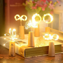 Wine Bottle Cork String Light Multi Led 2m Cable Length Copper Wire Battery Operated Warm White  1 Pc)