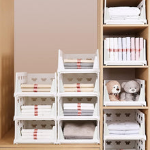 3 Layer Stackable Multifunctional Storage for Clothes Foldable Drawer Shelf Basket Utility Cart Rack Storage Organizer Cart For Kitchen Pantry Closet Bedroom Bathroom Laundry(3 Layer 1 Pc)