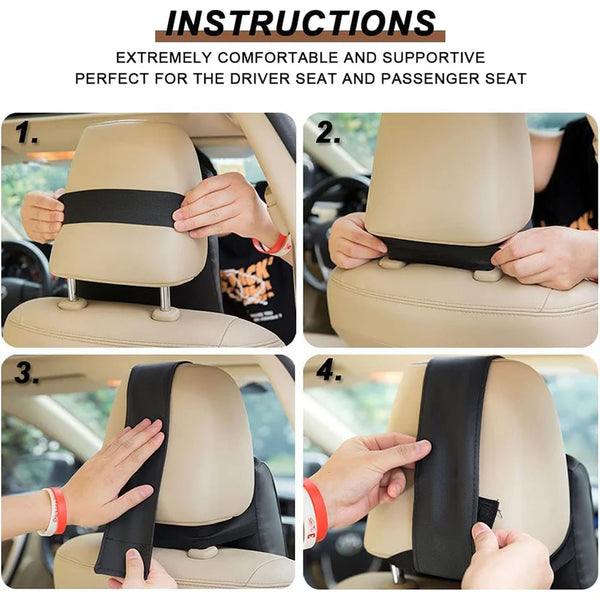 Car Neck Pillow Car Neck Headrest Pillow Memory Foam Car Accessories Cushion Car Seat Head Support Neck Protector Car Seat Neck Pillowfor Driving (1 Pc)