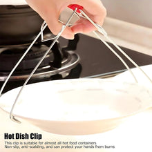 Heavy-duty Stainless Steel Kitchen Dish Plate Bowl Vessel Gripper Tong (2 Pc)