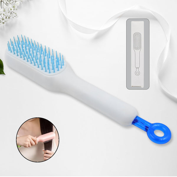 Self-Cleaning Hairbrush Massage Comb (1 Pc  With Box)