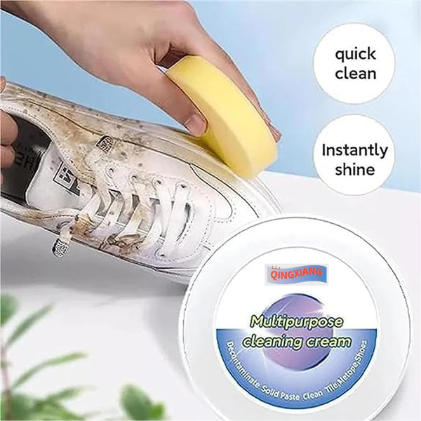 Stain Remover Cleansing Cream For Shoe Polish Sneaker Cleaning Kit Shoe Eraser Stain Remover White Rubber Sole Shoe Cleaner White Shoe Cleaning Cream Stain Remover (260 Gm)