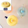 Cup Mug Lid Dust Proof Silicone Rubber Airtight Seal (Cup Spoon Not Included Only Lid, 4 Pc)