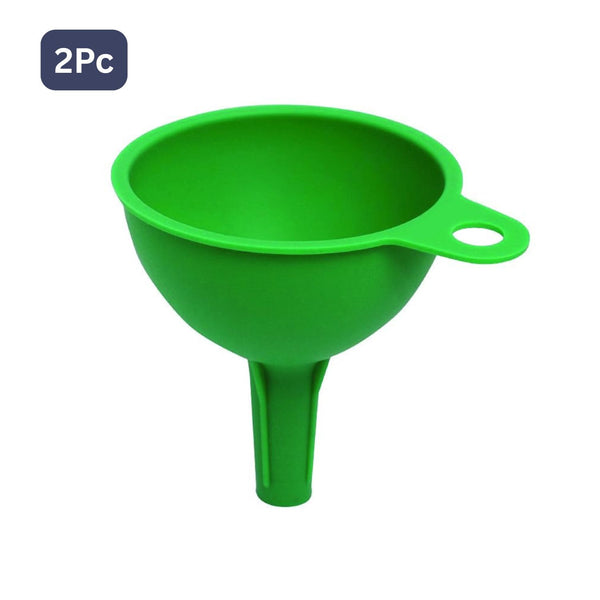Silicone Funnel For Pouring Oil Sauce Water Juice And Small Food-grains (2 Pc)