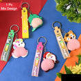 Silicone Keychain With Wrist Strap  Squeeze Toy (1 Pc Mix Design)