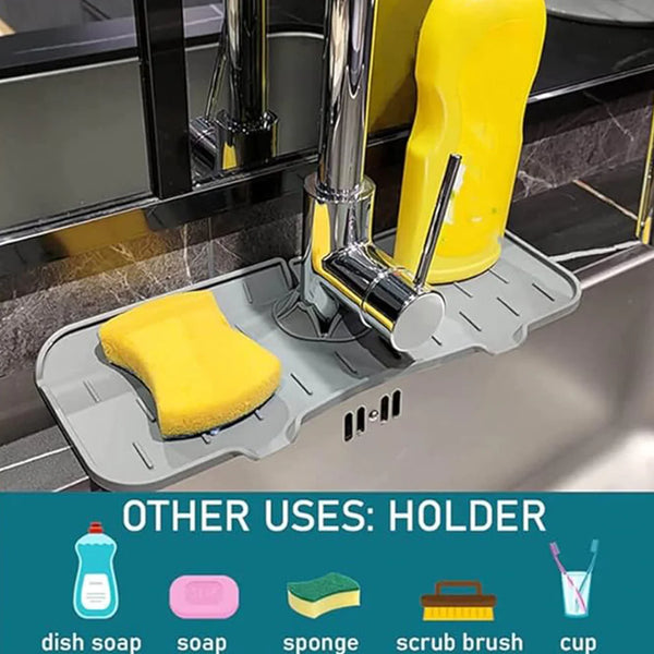 Silicone Sink Faucet Pad Mat (1 Pc 33x12 Cm)