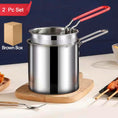 Small Deep Frying Pot With Strainer Basket (2 Pc Set)