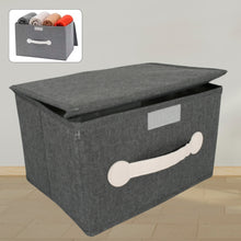 Small Foldable Storage Box With Lid And Handles Cotton And Linen Storage Bins And Baskets Organizer For Nursery Closet Bedroom Home (282016 Cm  1 Pc)