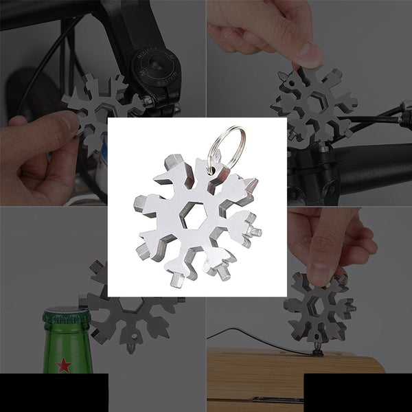 Snowflake Multi-tool Stainless Steel Snowflake Bottle Opener