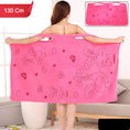 Soft  Absorbent Microfiber Bath Towel Wrap With Shoulder Straps (1 Pc)