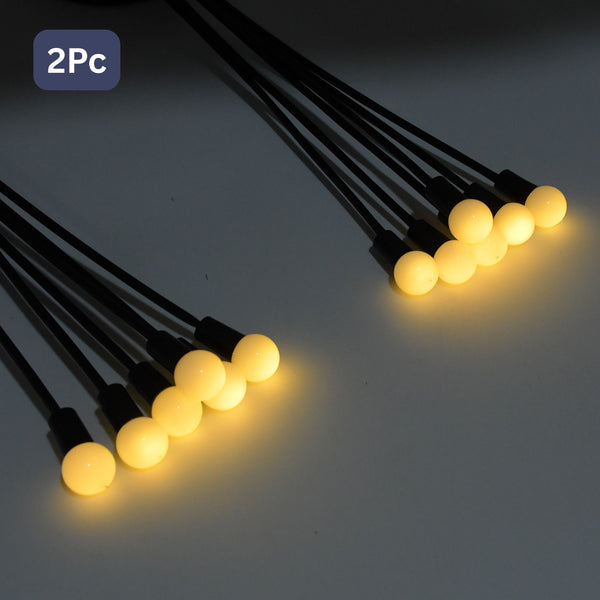 Solar Garden Lights Solar - Powered Firefly Lamp New Upgraded Solar Firefly Lights Outdoor Waterproof Solar Outdoor Decorative Lights For Yard Gardening Patio Backyard Pathway Decor (2 Pcs Set 12 Led (Warm Light))