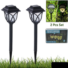 Solar Pathway Lights Outdoor Garden Lights (2 Pcs Set)