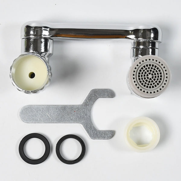 Splash Faucet Filter Faucet 1080 Rotating Faucet Sprayer Head Double O-ring Design Movable Tap Water Saving Sink Aerator Extender For Bathroom Kitchen ( Loose )