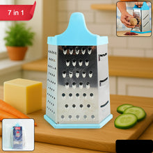 Heavy-duty 7-in-1 Multipurpose Stainless Steel Hexagonal Grater
