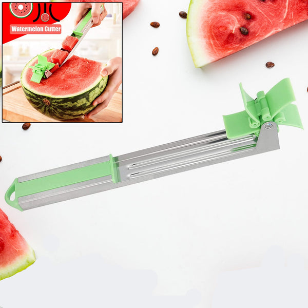 Stainless Steel Washable Watermelon Cutter Windmill Slicer Cutter Peeler For Home smart Kitchen Tool Easy To Use