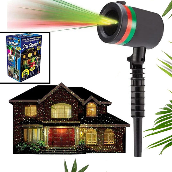 Star Fairy Motion Laser Lights Projector For Garden Lawn Landscape Outdoor Indoor Home Office Diwali Christmas Navratri Decorative Light Party (No Remote Button Multicolour)