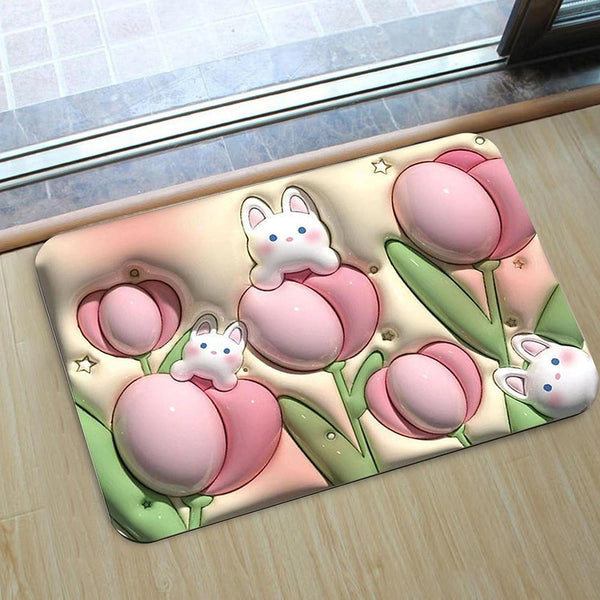 Stone Bath Mat Non Slip Anti Mould 3d Absorbent Bath Mats For Bathroom Stone Bath Mat Quick Dry Shower Mat (60x39cm)