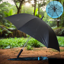 Sun Umbrella With Inside Fan Power Bank Umbrellas For Summer (1 Pc)