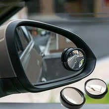 360 Degree Blind Spot Round Wide Angle Adjustable Convex Rear View Mirror - Pack Of 2
