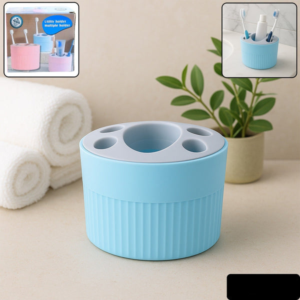 Multipurpose Bathroom Toothbrush And Utility Holder Stand With Multiple Slots (1 Pc)