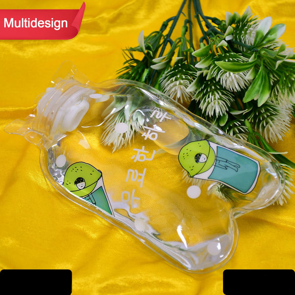 Transparent Multi Design Small Hot Water Bag With Cover For Pain Relief Neck Shoulder Pain And Hand Feet Warmer Menstrual Cramps
