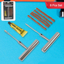 Tyre Repair Puncture Kit With 5 Rubber Strips (8 Pcs Set)