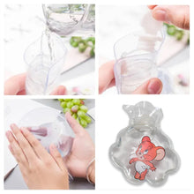Mix Transparent Multi Design Small Hot Water Bag With Cover For Pain Relief Neck Shoulder Pain And Hand Feet Warmer Menstrual Cramps.