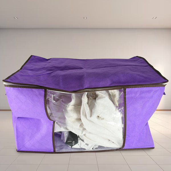 Clothing Storage Bag With Zipper Non-woven Storage Bag For Storing The Clothes And Sarees