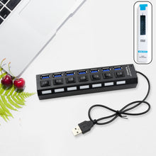 Usb Splitter Multi Port Usb 2.0 Hub 7 Port With Independent On/ off Switch And Led Indicators Usb A Port Data Hub Suitable For Pc Computer Keyboard Laptop Mobile Hdd Flash Drive Camera Etc
