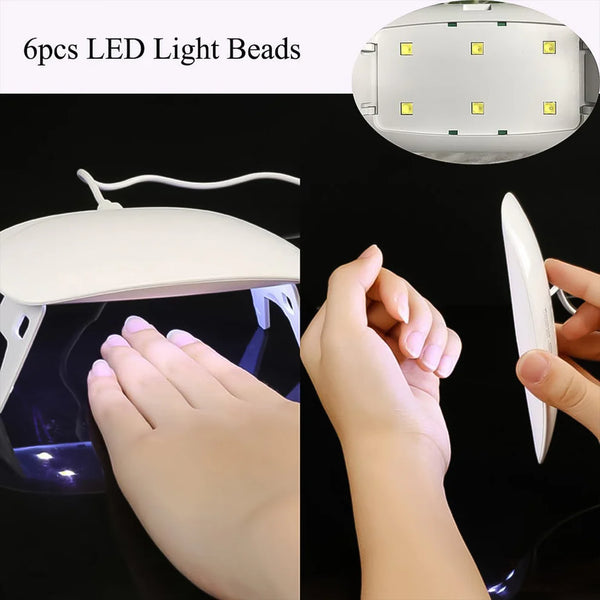 Uv Led Lamp Nail Dryer Mini Portable Nail Lamp Professional  (1 Pc)