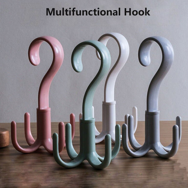 4-Claw Multi-Function 360 Degree Rotatable Purse Rack Handbag Hanger Hook (2 Pc)