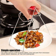 Heavy-duty Stainless Steel Kitchen Dish Plate Bowl Vessel Gripper Tong (2 Pc)