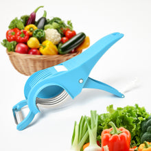 2 In 1 Vegetable Fruit Multi Cutter 5 Blade Vegetable Cutter With Peeler (1 Pc, Multicolor)