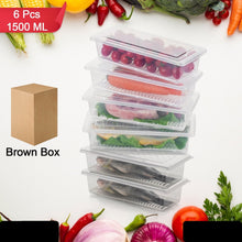 Vegetables  Fruits Freezer Storage Container (Pack Of 6pc 1500ml)