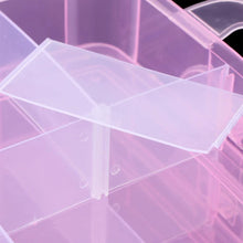 18 Grid 3 Layer Box Clear Plastic Organizer Jewelry Storage Box With Adjustable Dividers Transparent Organizer Box For Earring Fishing Hooks (18 Grids Plastic Storage Box)