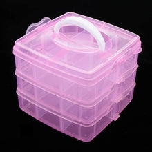 18 Grid 3 Layer Box Clear Plastic Organizer Jewelry Storage Box With Adjustable Dividers Transparent Organizer Box For Earring Fishing Hooks (18 Grids Plastic Storage Box)