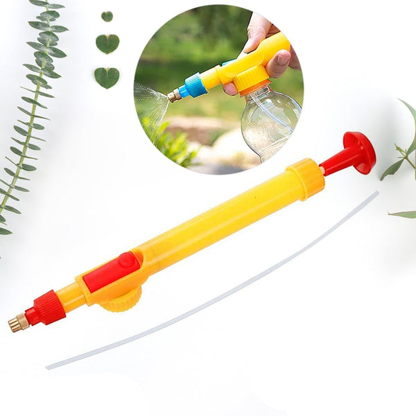 Water Bottle Spray Gun Nozzle Manual Adjustable Water Pump Garden  Washing Hand Held Sprayer Watering Can Sprayer Pressure Nozzle Irrigation Tool And Pump For Efficient Care - Boost Your Gardening Experience (1 Pc)