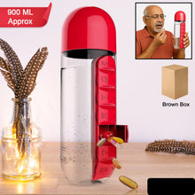 Water Bottle With Built-in 7-day Pill Organizer Approx 900ml (1 Pc)