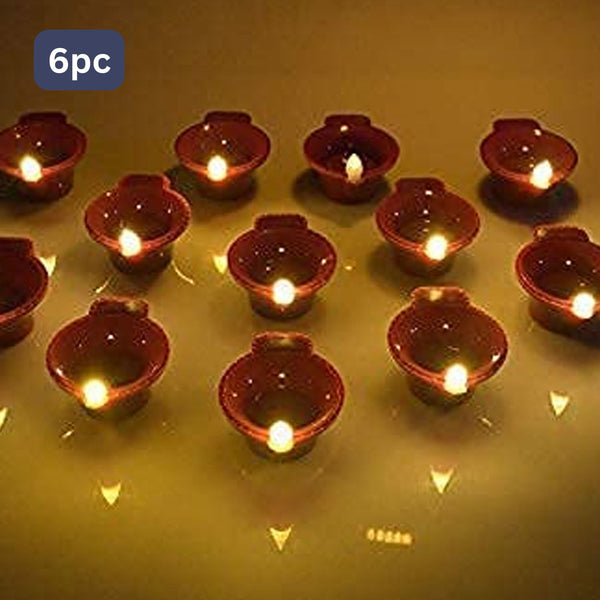 Water Sensor Diyas For Diwali Decoration  Diyas For Home Decoration Diwali Decoration Items For Home Decor Diyas  Diwali Led Diyas Candle With Water Sensing Technology E-diya (6pc Set)