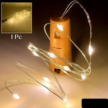 Wine Bottle Cork String Light Multi Led 2m Cable Length Copper Wire Battery Operated Warm White  1 Pc)