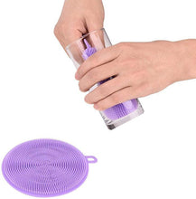 Silicone Dish Scrubber Sponge Mildew Free Non Stick Heat Resistant (2Pc)
