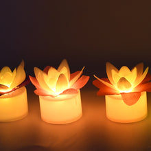 Decoration Candles Led Diwali Decor Lotus Flower Candle (5 Pc)