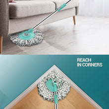 Quick Spin Mop Steel Spin Bucket Floor Cleaning Easy Wheels  Big Bucket Floor Cleaning Mop With Bucket 2 Micro Fiber Head  Refill