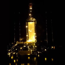Wine Bottle Cork String Light Multi Led 2m Cable Length Copper Wire Battery Operated Warm White  1 Pc)