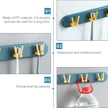Toothbrush Holder Plastic Bathroom Accessories Organizer Wall Mounted Hanging Mount Shelf  Hooks (2 pc)